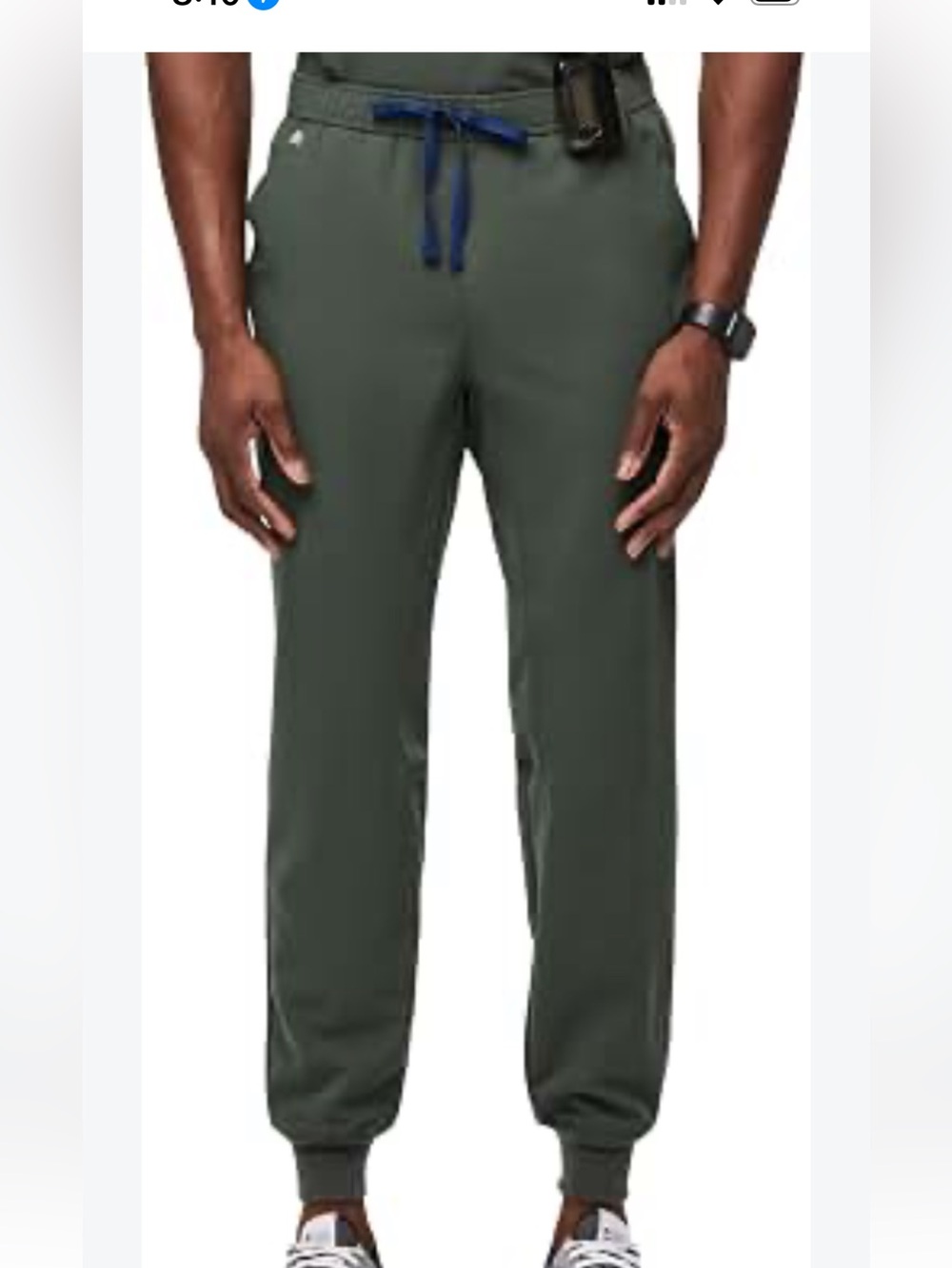 Figs Tansen Jogger Scrub Pants Medium Short Mens green